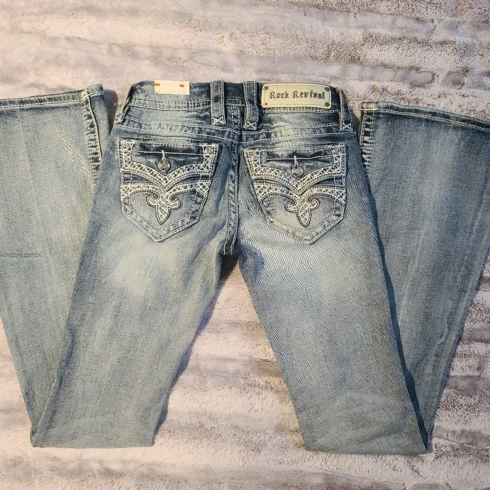 NEW Rock Revival Sukara Flare Jeans Size 24